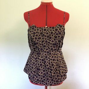 Anthropologie Strapless Peplum Top